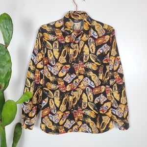 Vintage Roper Native American Moccasins shirt M